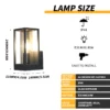 Vintage Style Glass Lampshade Waterproof Outdoor - Image 4