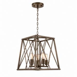 Geometric bronze pendant chandelier design